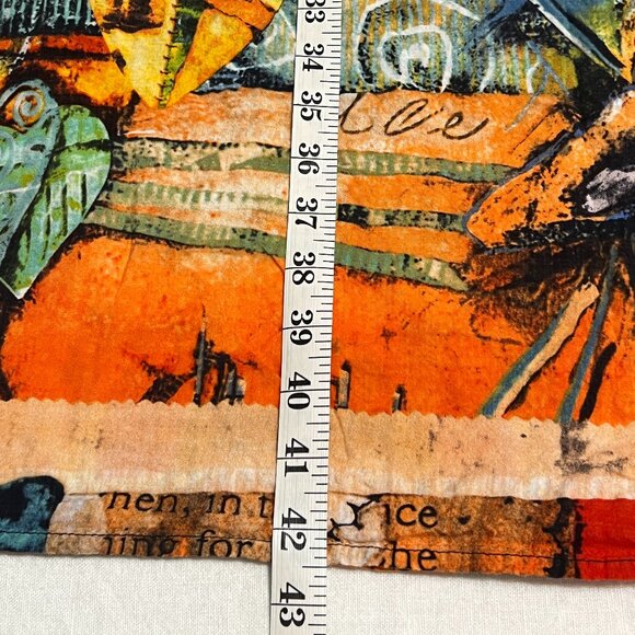 ELLA ZHU Women’s Abstract Art Print Dress Size L – Colorful Rayon Boho Summer - Picture 9 of 9